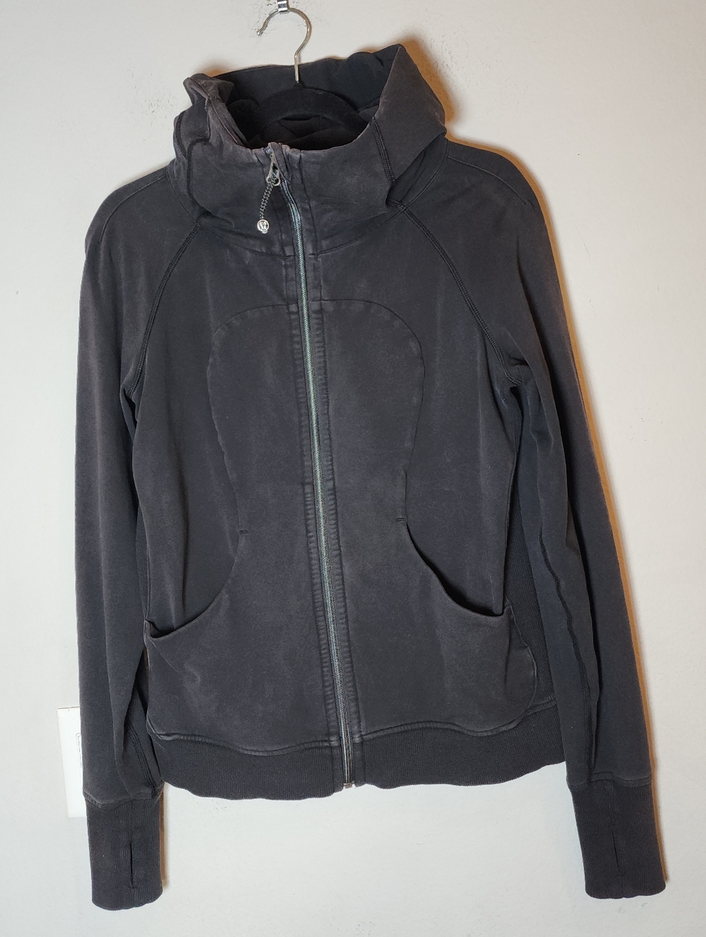 Lululemon Black Scuba Hoodie Zip Jacket Size 8